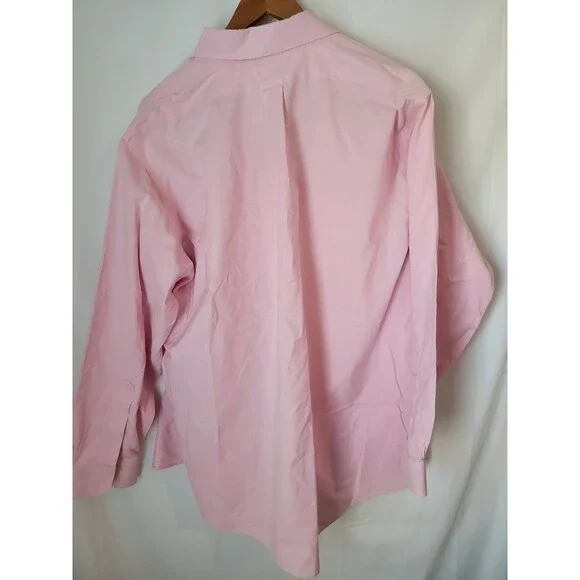 Brooks Brothers Men's Pink Supima Cotton Traditional Fit Button-Down Shirt 17-34 - Picture 3 of 3